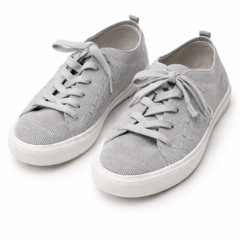 Blowfish Malibu Light Gray Knit Lace-Up Sneakers – Casual Comfort